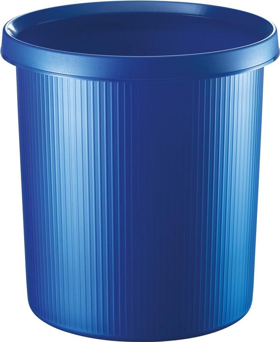 Prullenbak 18 Liter Blauw - Stijlvol Strependesign Vuilnisbak