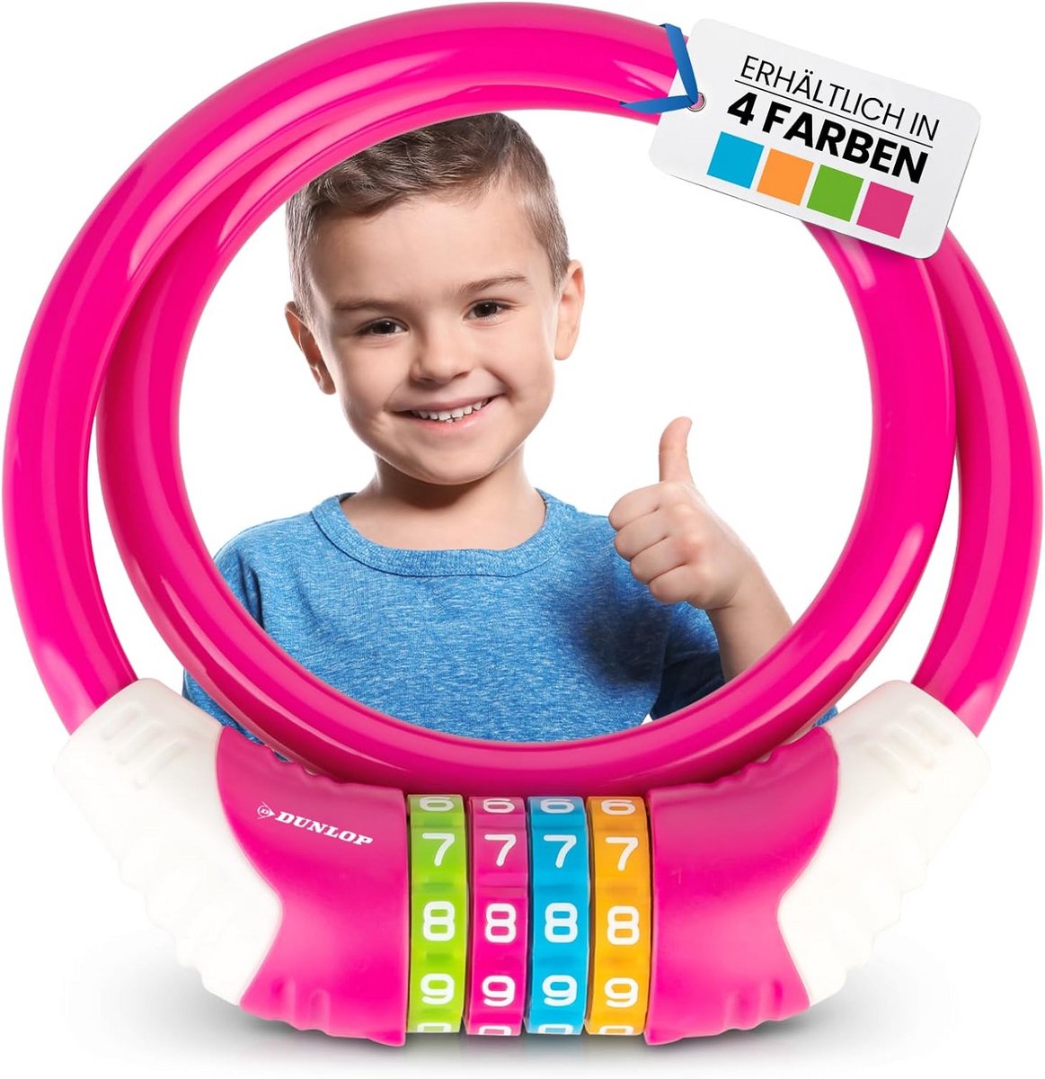 Kinder Fietsslot met 4-Cijferige Kleurcode - Veiligheidsslot Niveau 5