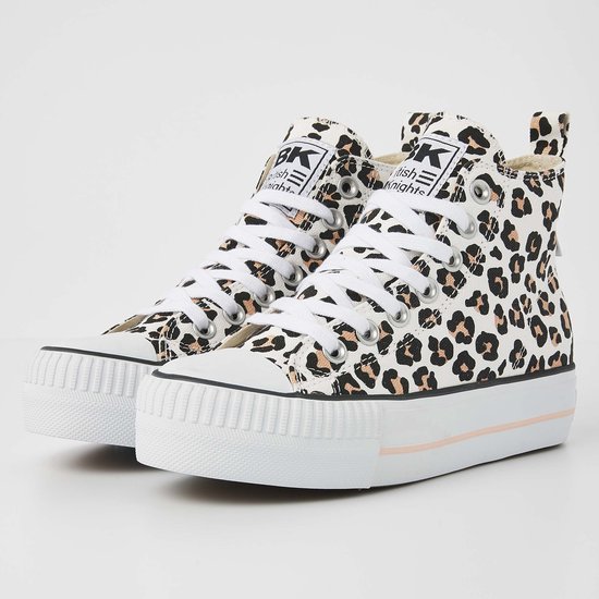 British Knights - Kaya Mid Dames Sneakers Hoog - Maat 39 - Panterprint - Vrouwen Schoenen