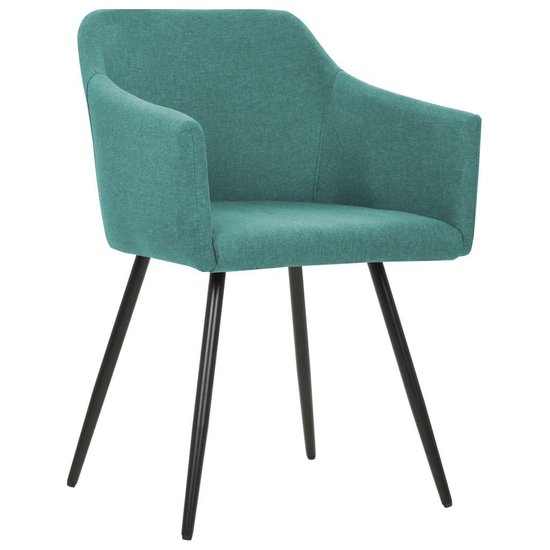 VidaXL Eetkamerstoelen 6 st gebogen hout en stof donkergrijs