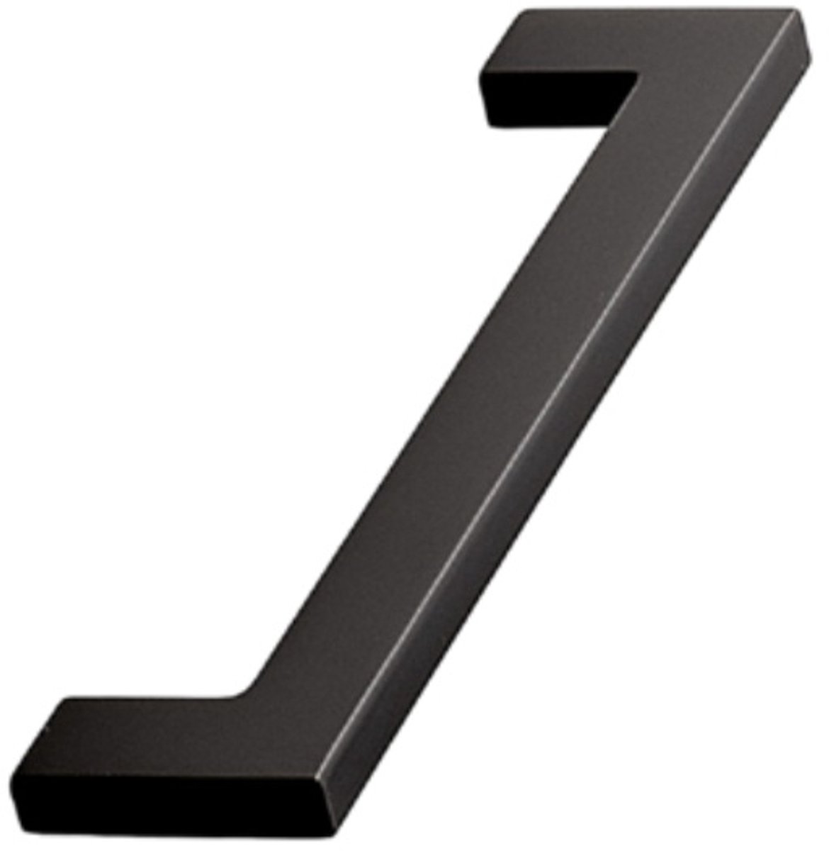 Greep ZWART flat 143/128 mm, keukengreep - kastgreep - meubelgreep - zwarte grepen - H011