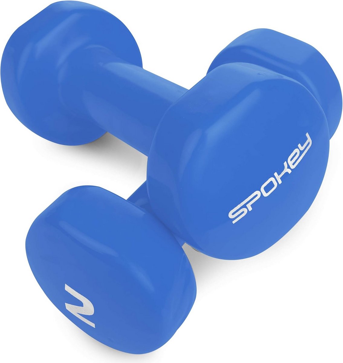 Dumbbell Set - Fitness Halters - Kracht Training - Vinyl Gecoat - 2 Stuks - Blauw