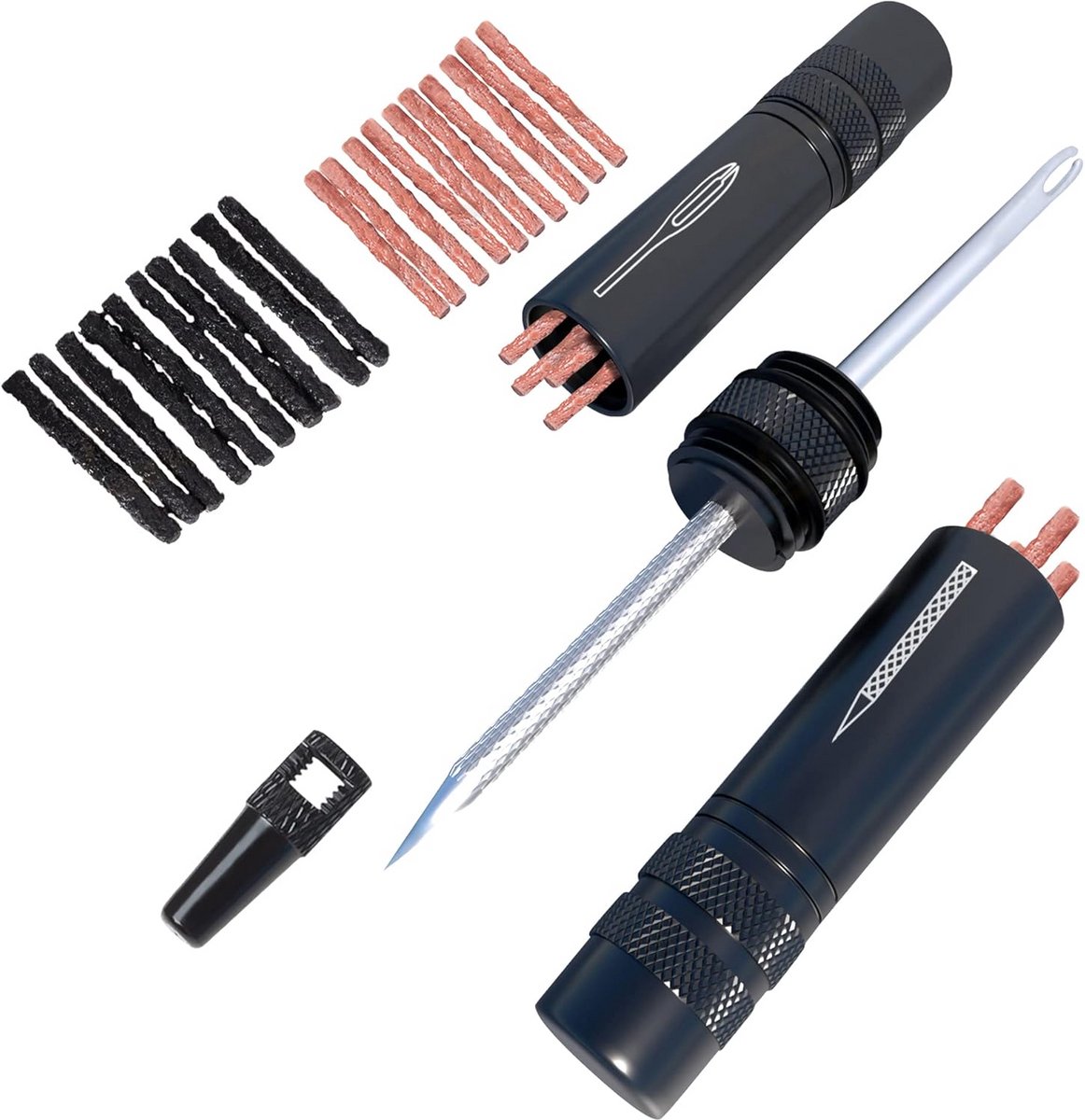 Universele Tubeless Banden Reparatieset voor Mountainbike en Racefiets - Inclusief Repareersticks