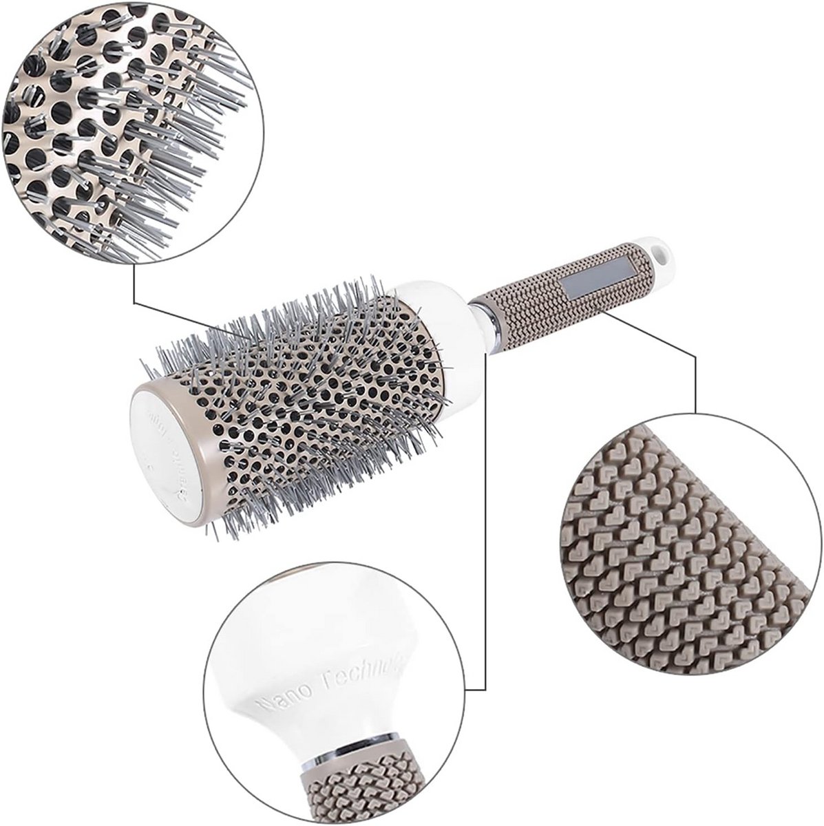 Ronde Föhnborstel Keramisch Styling Board 25mm voor Volume en Krul