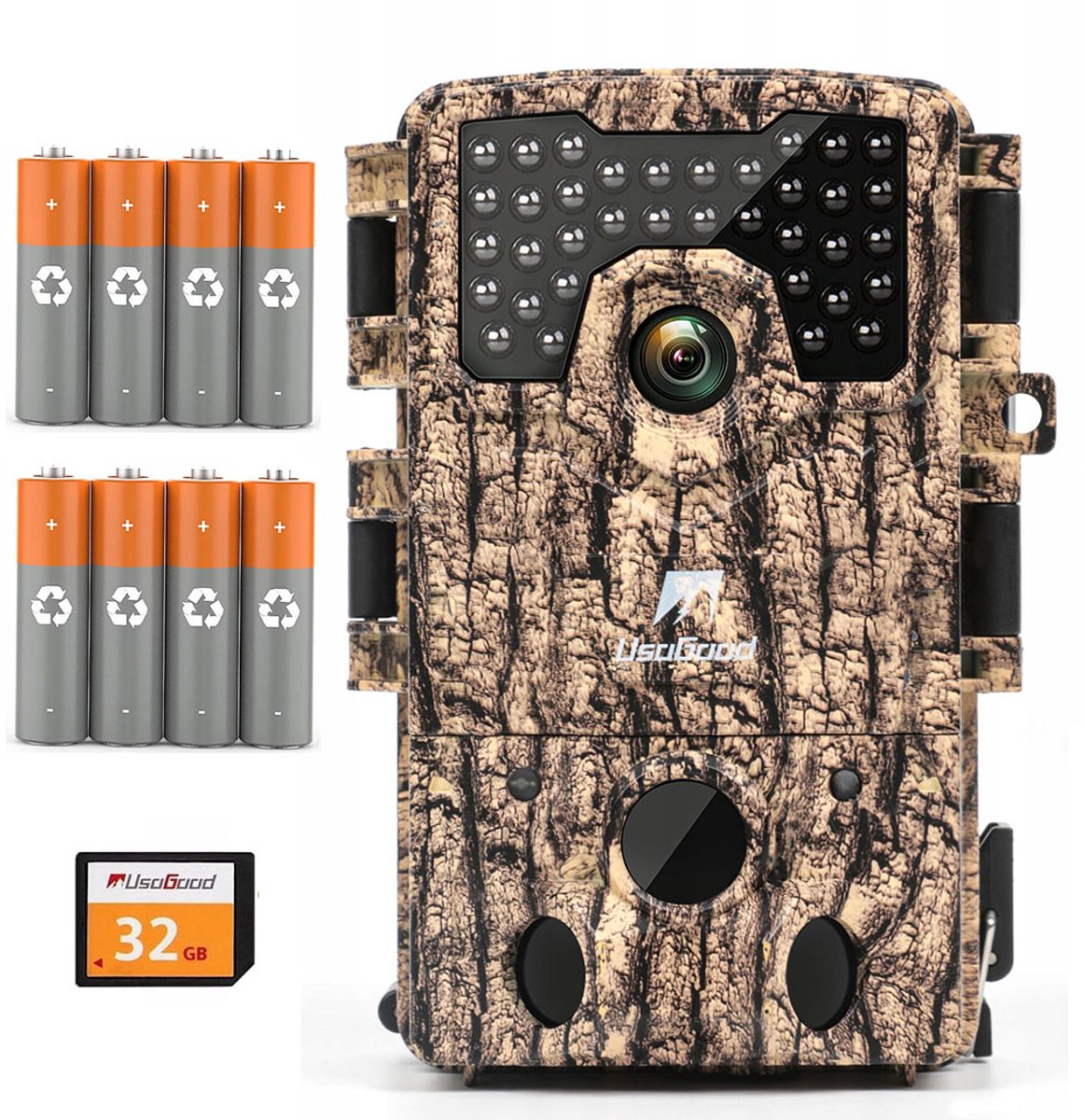 TC30 Professionele WildCamera met Nachtzicht - 4K Ultra HD & 48MP - Wildcamera voor buiten - Wildlife camera's - Buiten Camera met Nachtzicht - Jachtcamera - Waterdicht - Incl. 8 batterijen, 32GB SD