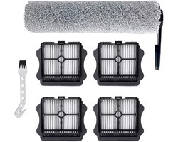 Accessoireset - 6 stuks - geschikt voor Tineco Floor One S5 - FLOOR ONE S5 PRO - S5 PRO 2 - S5 PRO SERIES - IFLOOR 5 BREEZE - accustofzuiger (nat en droog) - Vervangingsonderdelen - Inclusief 1 borstelrollen en 4 HEPA-filters en 1 reinigingsborstel