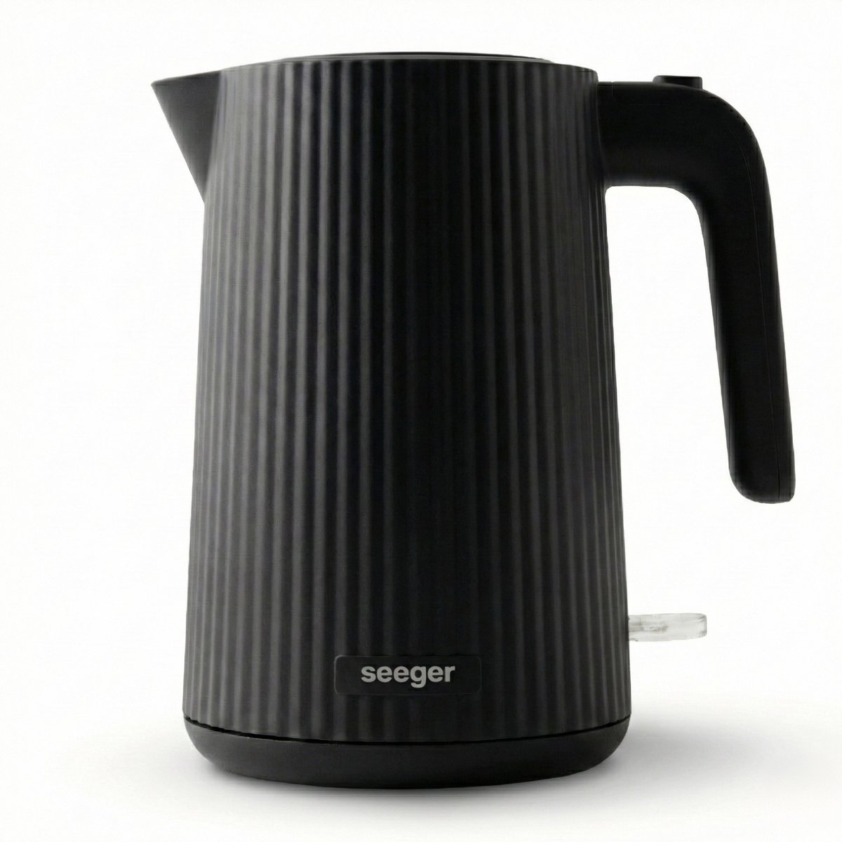 Seeger Waterkoker - Plissé Design - 1.7 liter - BPA-Vrij - Anti-Kalk Filter - 2200 Watt - Zwart - SGR100BK — afbeelding 1
