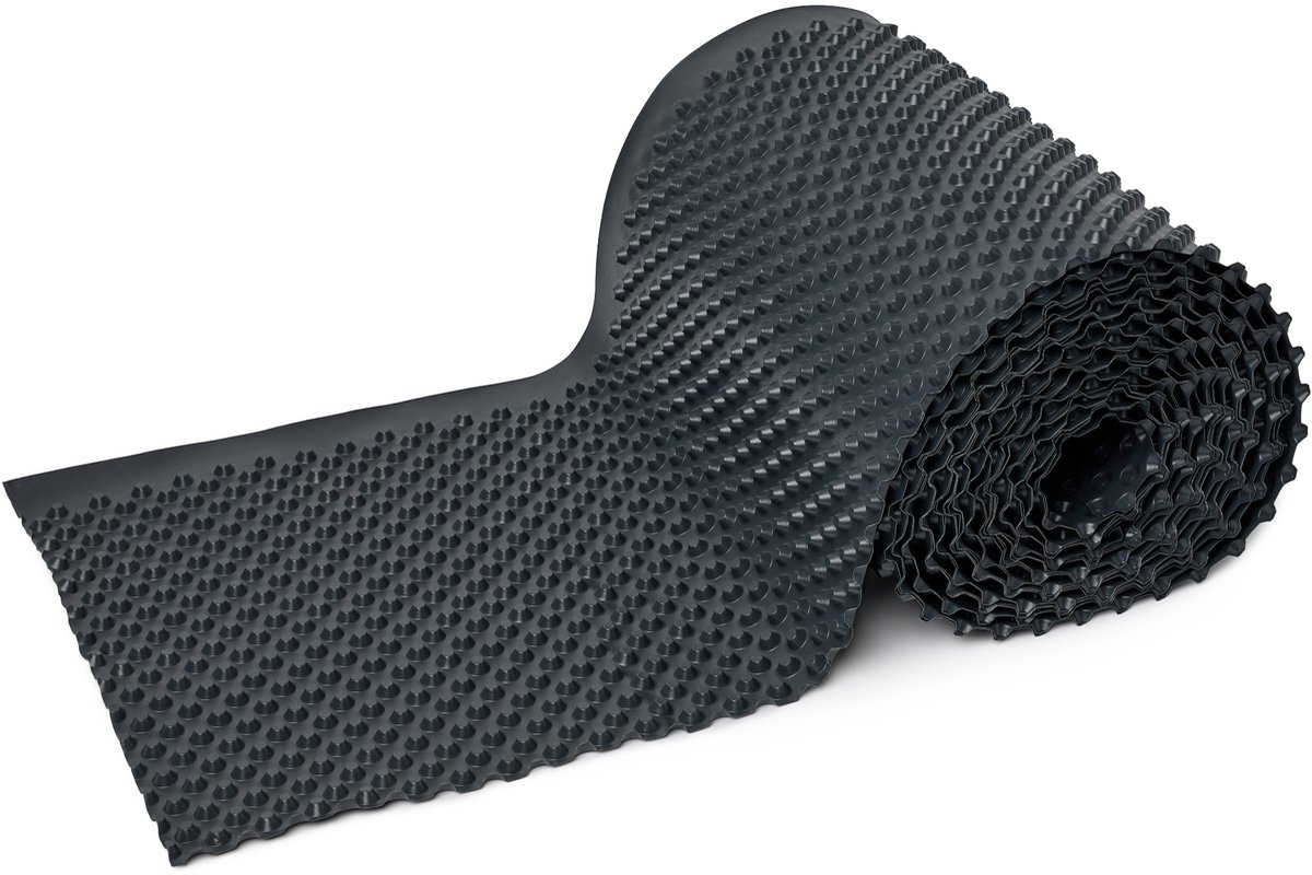 Garronda Noppenfolie voor het hoogbed in de tuin als inleg voor het hoogbed - Muurbescherming en Bouwafdichting – Drainagelaag voor Kelders – Funderingsmuren - Verhoogde bloembedden - Wortelbescherming – 1 m x 10 m – GD-MAR-Izoflex400-B