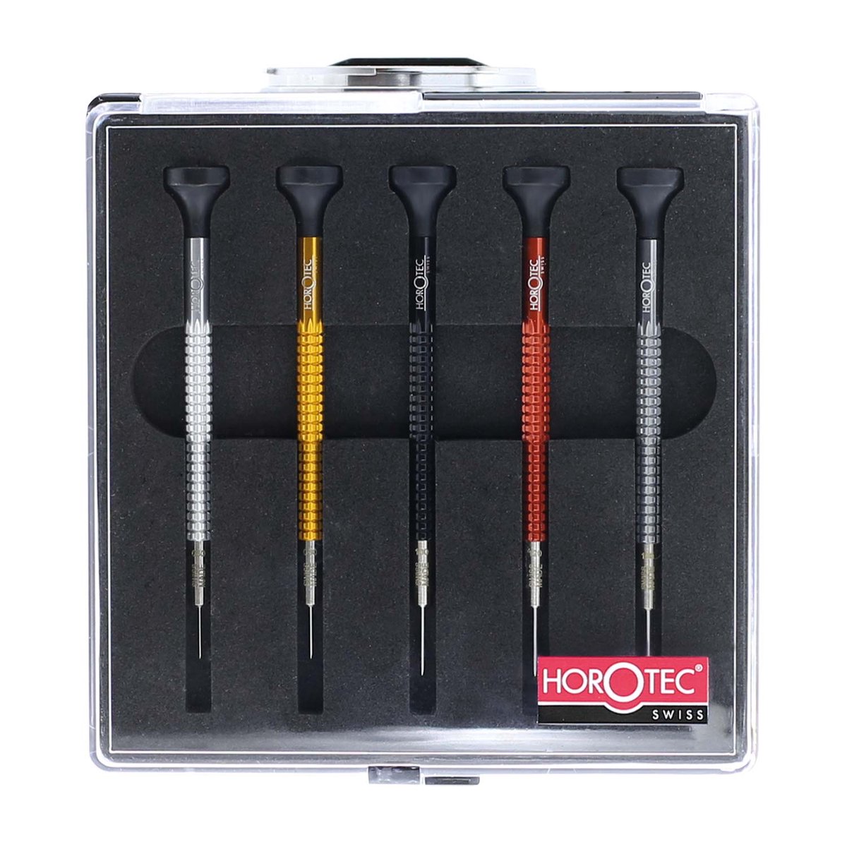 Schroevendraaierassortiment in kunststof box Swiss Made Horotec