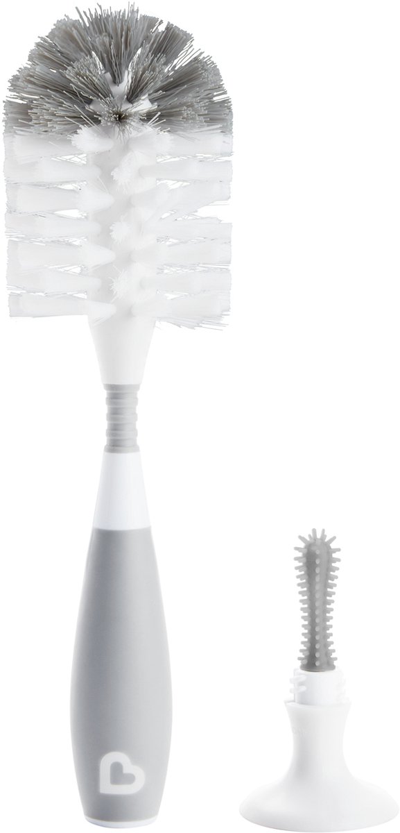 Munchkin Bristle - Flessenborstel - Schoonmaakborstel - Met Zuignap - Voor Flessen en Spenen - Blauw van Munchkin — afbeelding 4