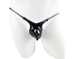 BamBella ® - String - Maat L/XL - Zwart SM kleding BDSM erotische heren kleding ondergoed lingerie onderbroek zwart