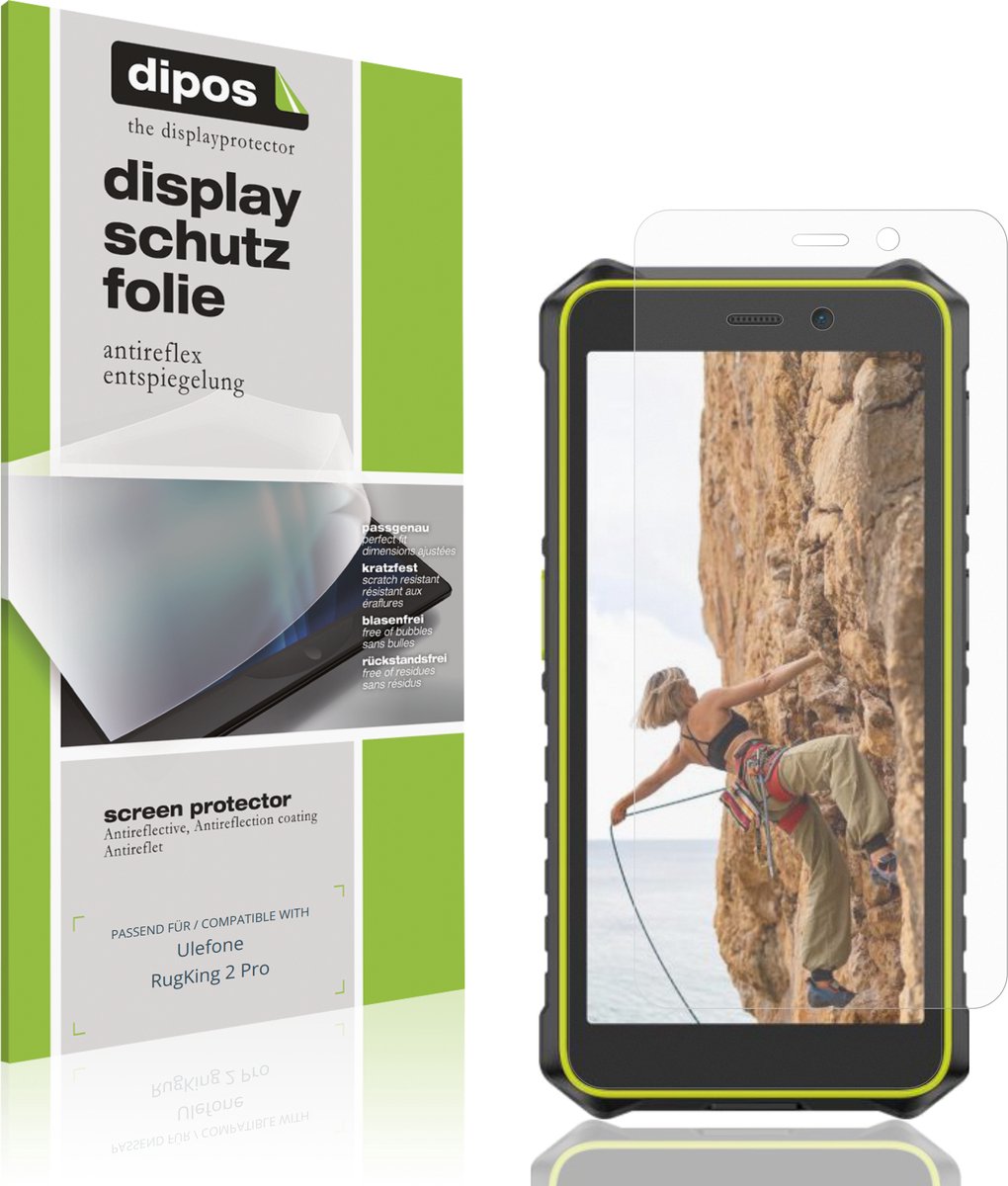 dipos – 4x Matte Beschermfolie geschikt voor Ulefone RugKing 2 Pro | Krasbestendige & antireflecterende Screenprotector Ultra-Thin
