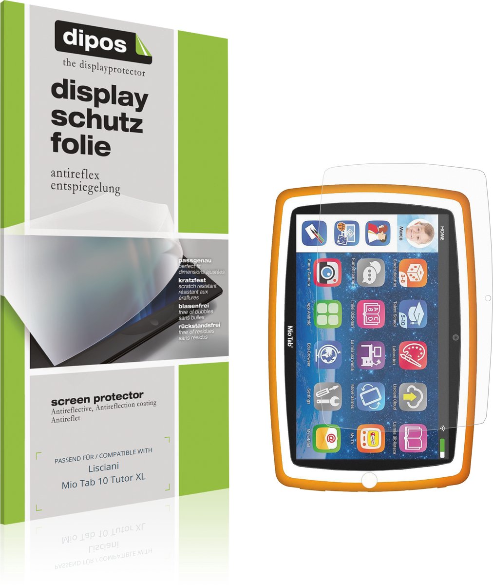 dipos – 2x Matte Beschermfolie geschikt voor Lisciani Mio Tab 10 Tutor XL | Krasbestendige & antireflecterende Screenprotector Ultra-Thin