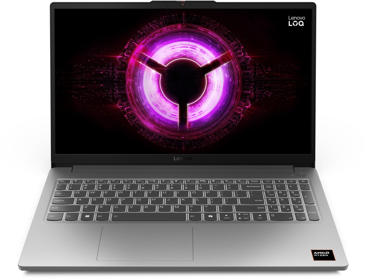 Lenovo LOQ 15ARP10E AMD Ryzen™ 7 7735HS Laptop 39,6 cm (15.6") Full HD 16 GB DDR5-SDRAM 512 GB SSD NVIDIA GeForce RTX 3050 Wi-Fi 6 (802.11ax) Windows 11 Home Engels Grijs