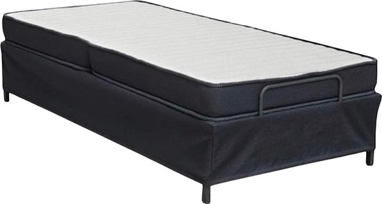 Sleepking - Lit Escamotable Hôtel - Lit Pliant 1 Personne 90x200 - Lit d'Appoint 15 cm de matelas à pocketvering - incl. Housse de Protection - À utiliser au quotidien