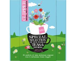 Clipper Thee Cadeaupakket - Biologische Kruidenthee - Floral Giftbox met 9 heerlijke smaken