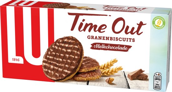 LU Time Out Granenbiscuits Naturel Koeken met Chocolade 14 x 171g | bol
