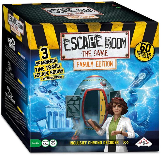 Escape Room The Game Time Travel - Familie Editie - Breinbreker - 3 spannende avonturen voor het hele gezin