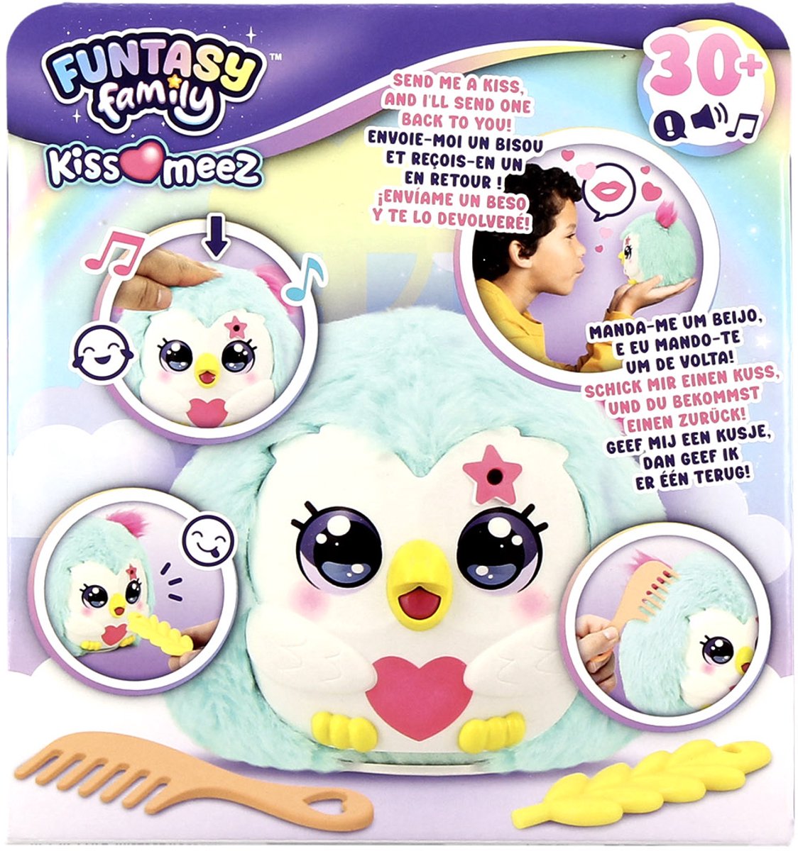 Jumbo - Funtasy Family - Kiss-meez Uil - Interactieve knuffel - Plush - Vanaf 3 jaar — afbeelding 6