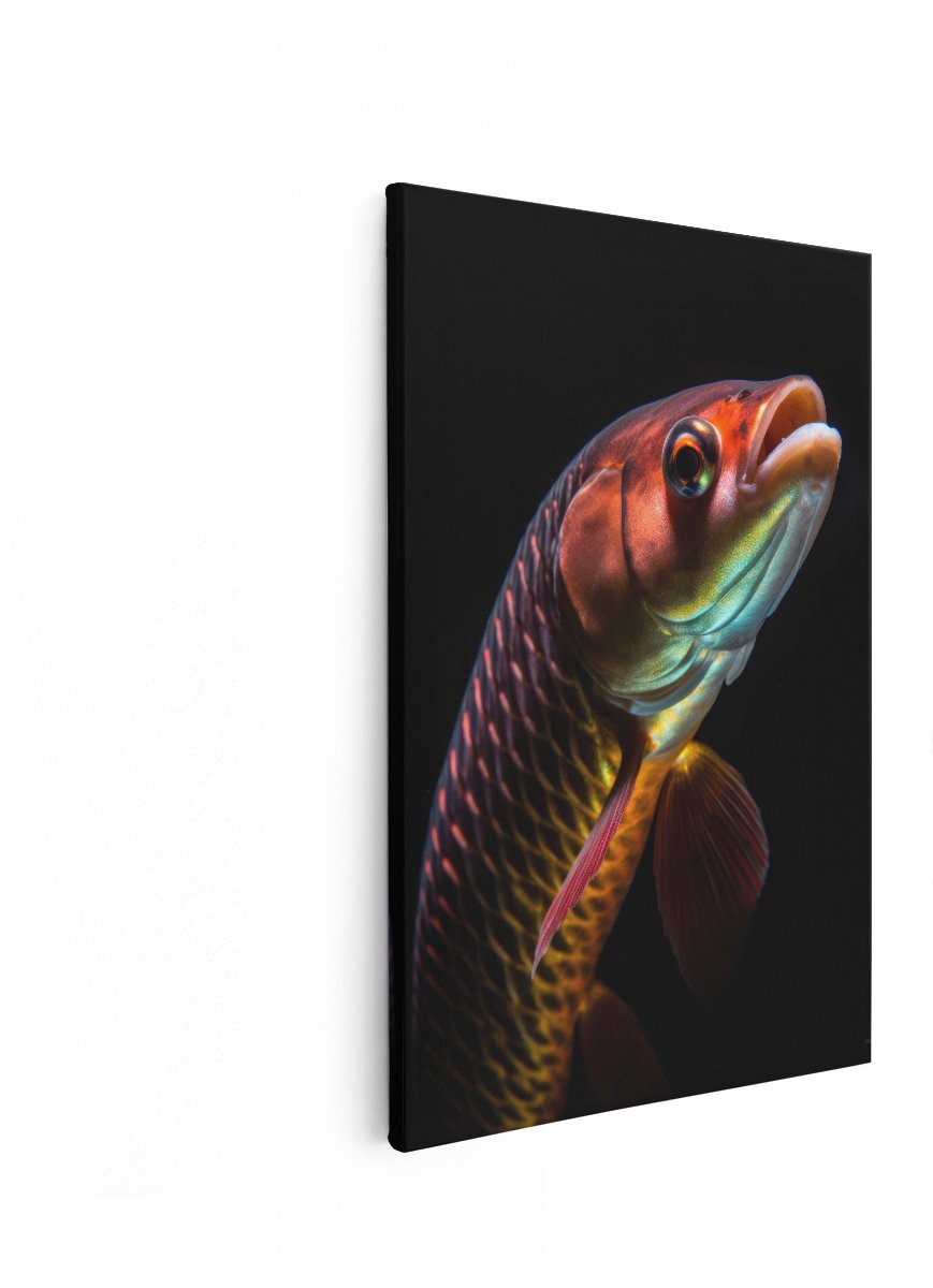 Artaza Canvas Schilderij Vis - 40x60 cm - Wanddecoratie Dieren - Muurdecoratie Aquarium - Decoratie Natuur - Schilderijen Op Canvas