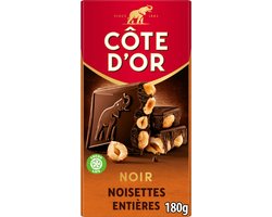 Côte d'Or L'Original Puur Hele Hazelnoten Chocolade Reep 9 x 180g - Chocolade Tabletten - Cadeau vrouwen of mannen verjaardag - Voorraad