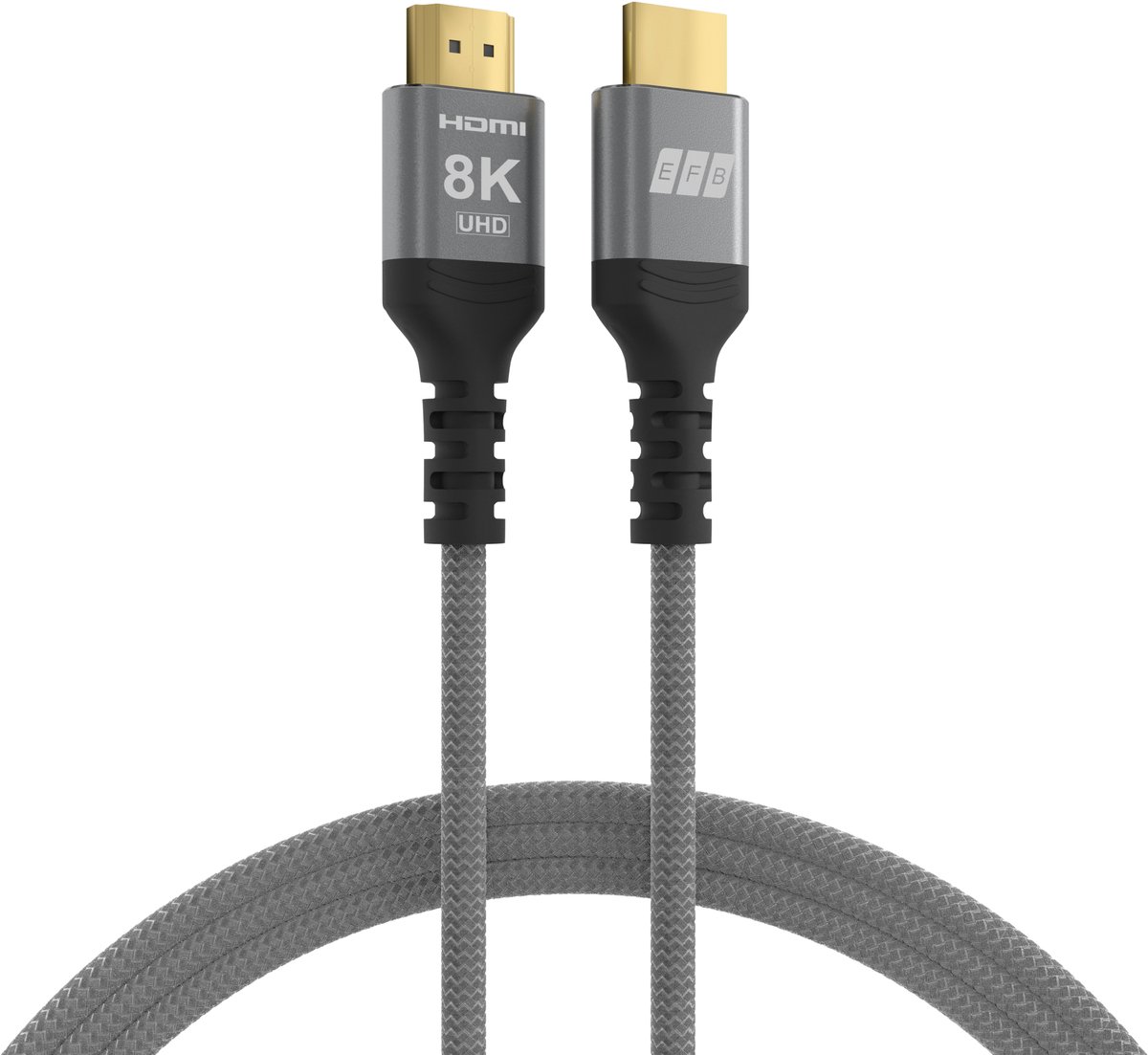 EFB Elektronik HDMI-21-00002 HDMI kabel 1 m HDMI Type A (Standaard) Zwart, Grijs