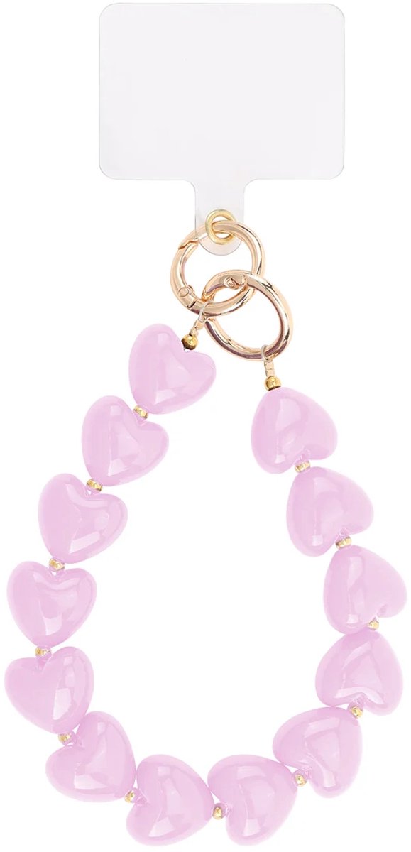 Classy hartvormig telefoonkoord - roze - valentijn - bargains by DJ - Valentijn cadeau