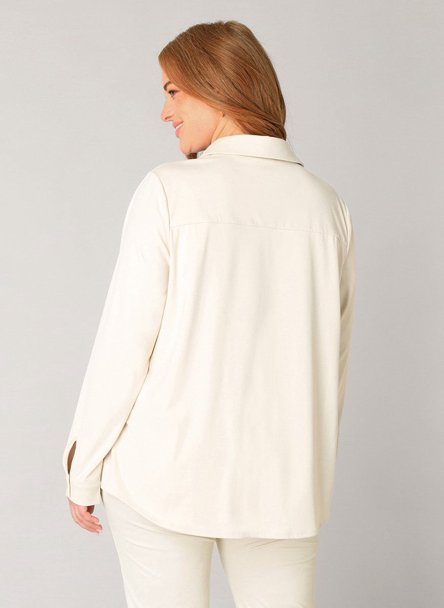 BASE LEVEL CURVY Lara Tops - Sand - maat 4(54/56)