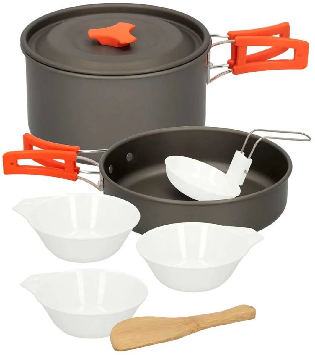 Aktive Camping Serviesset 8 Stukken Zilver