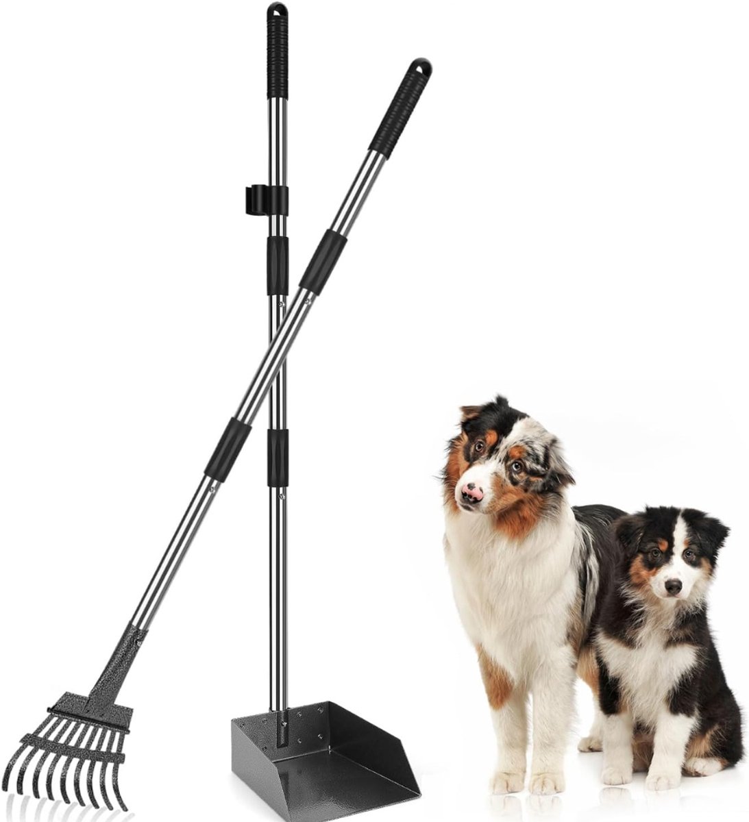Quvo® Hondenpoepschep - Honden - Hondenpoepzakjes - Zwart - 17cm x 18cm x 96cm