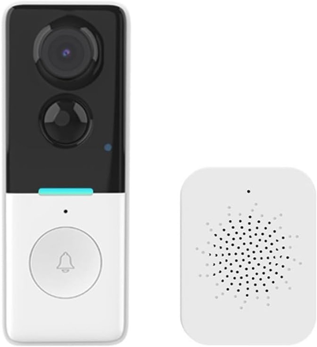 Wifi-videodeurbel met 1-Megapixelcamera en PIR-sensor