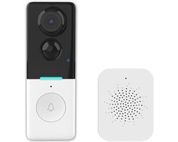 Wifi-videodeurbel met 1-megapixelcamera, PIR-bewegingssensor, ondersteuning voor intercom op afstand via mobiele telefoon en realtime activering van slimme beveiligingscamera's voor thuis.