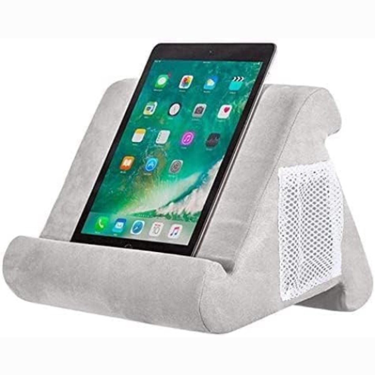 Famanu – Tablet kussenhouder multihoek draagbare standaard voor bed bank en bureau