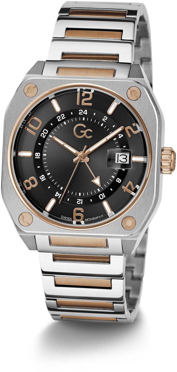 Gc Gc Airborne Quartz Analog Zilver Toon Rose Goud Toon Case: 100% Stainless Steel | Armband: 100% Stainless Steel 39 Z16002G2MF
