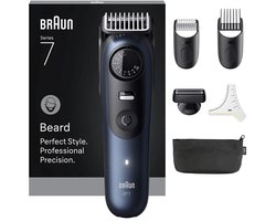 Braun Baardtrimmer Series 7 BT7520 + 6 Tools - ProBlade - 40 Lengtes - Blauw