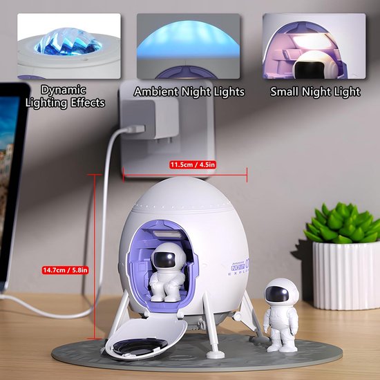 Astronauten Projector met Sterrenhemel en Muziekfunctie voor Kinderen - Timer en Afstandsbediening — afbeelding 4