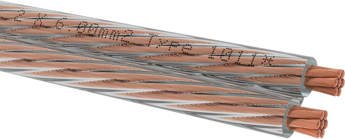 Hoogwaardige 6m Luidsprekerkabel 2x6.0mm² OFC Koper voor Stereo Hifi Versterkers