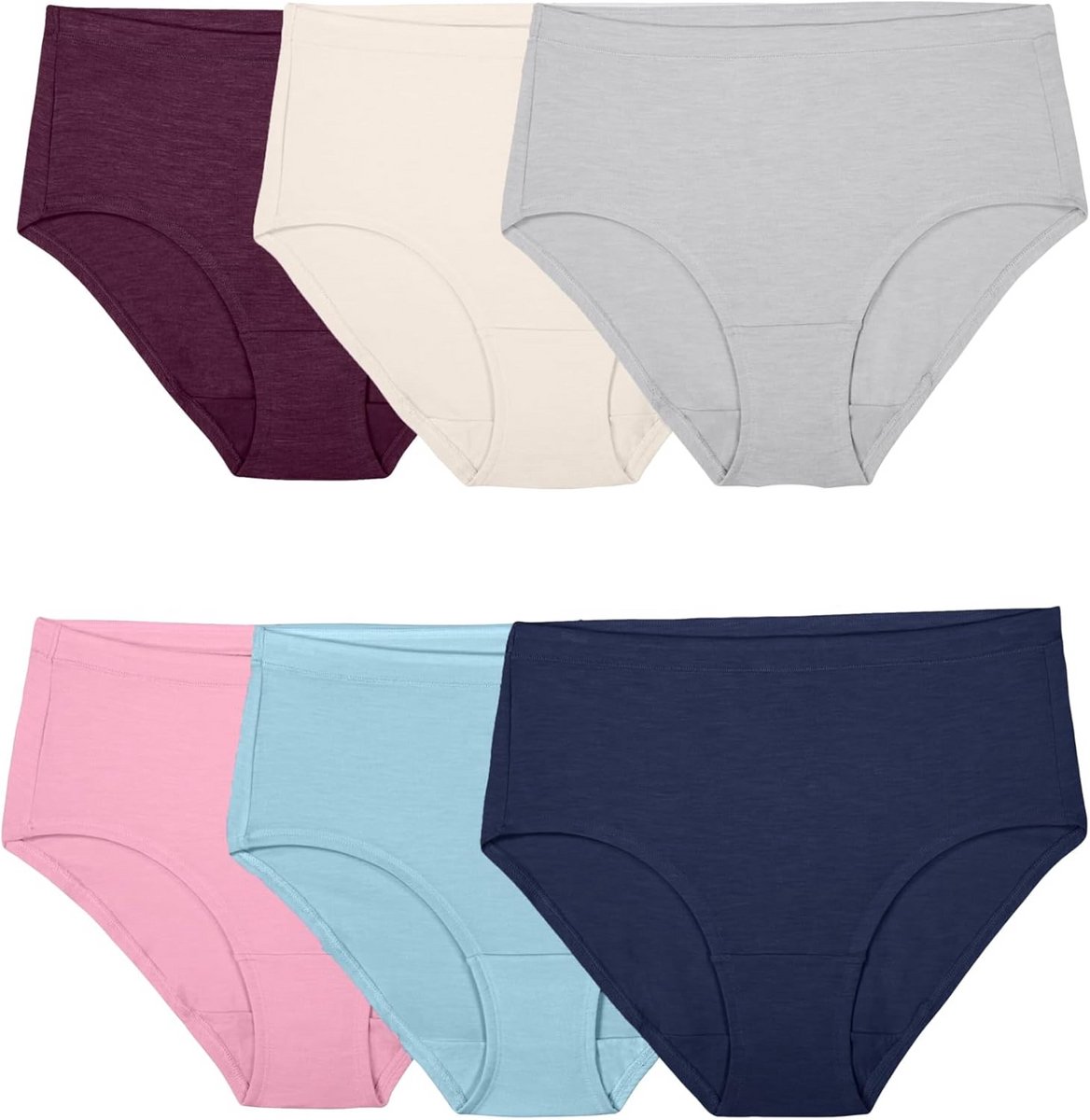 Dames Ondergoed Kortebroekjes - Lage Taille Brief - Modal - 6 Stuks, Plus Size Beschikbaar