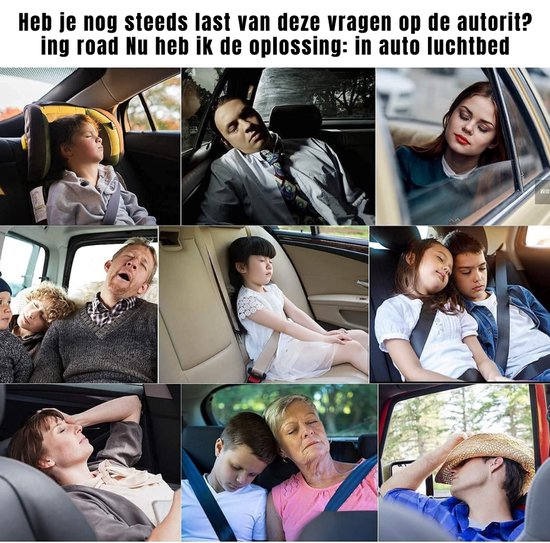 RVV® Auto Matras - Auto Luchtbed - Opblaasbed Auto - 145 x 80 x 50 - met V12 Pomp van Merkloos — afbeelding 3
