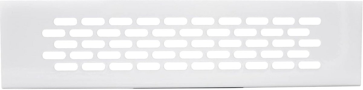 Ventilatierooster Wit Rechthoekig 480x80 mm - Set van 2 - Voor Keuken, Badkamer en Ventilatie