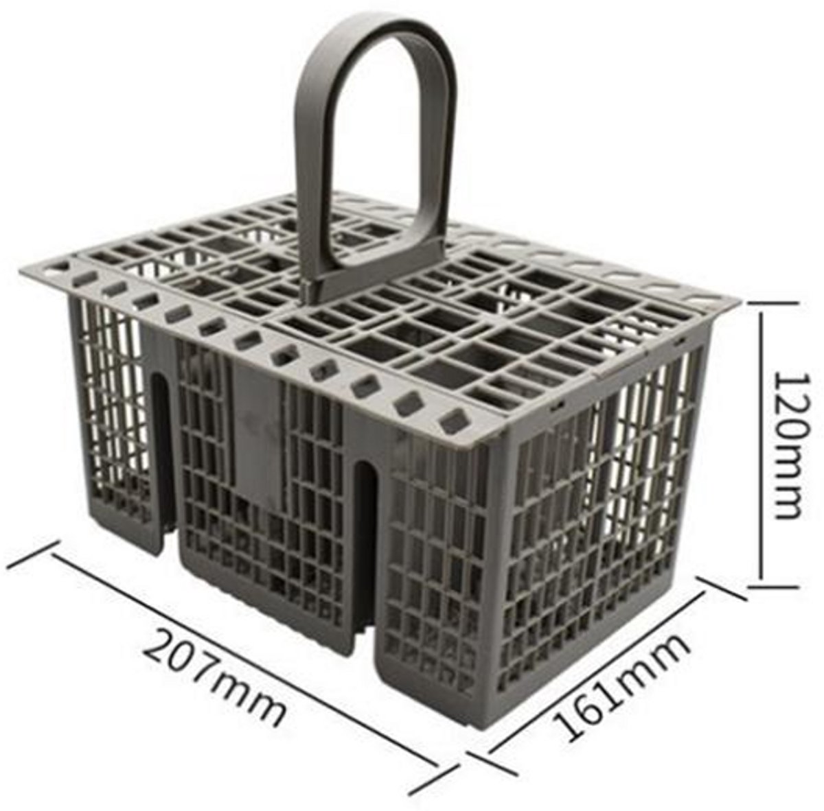 Vaatwasser Bestekmand met Inkepingen - Geschikt voor Whirlpool, Ariston, Bauknecht, Hotpoint, Ignis en Indesit - 210 x 162 x 220 mm — afbeelding 2