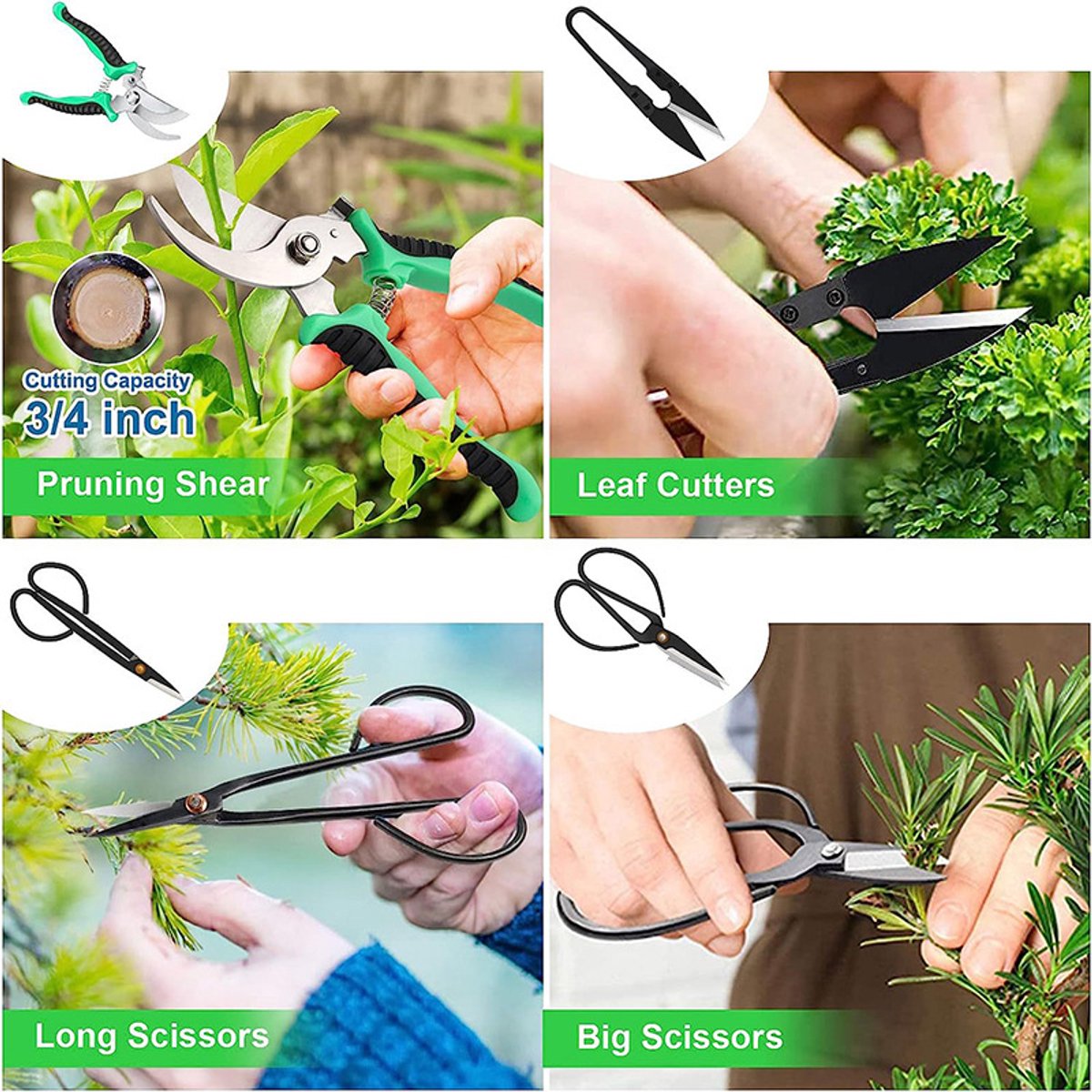 24-delige gereedschapsset, geschikt voor beginners, bonsai-set, gereedschap voor het vormgeven en onderhouden van bonsai, tuingereedschapsset voor bonsai. — cadeau in Tuin & Klussen - foto 4