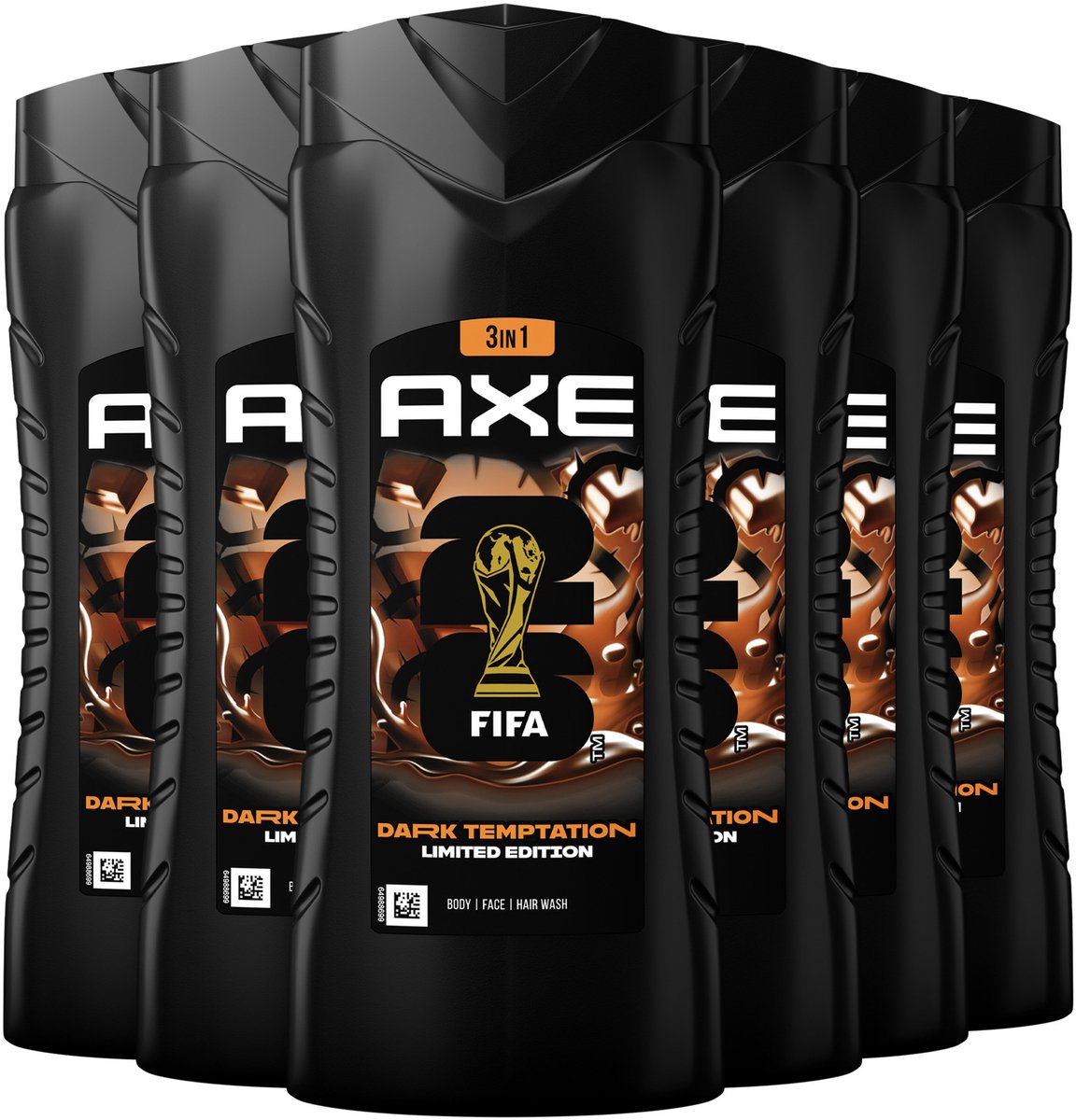 Axe Dark Temptation Douchegel - 6 x 400 ml - Voordeelverpakking