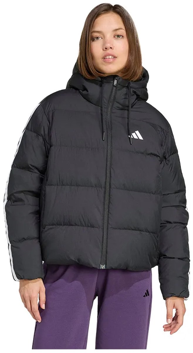 Adidas Essentials Climawarm 3 Stripes Puffer Donzen Jas XS Vrouw Zwart
