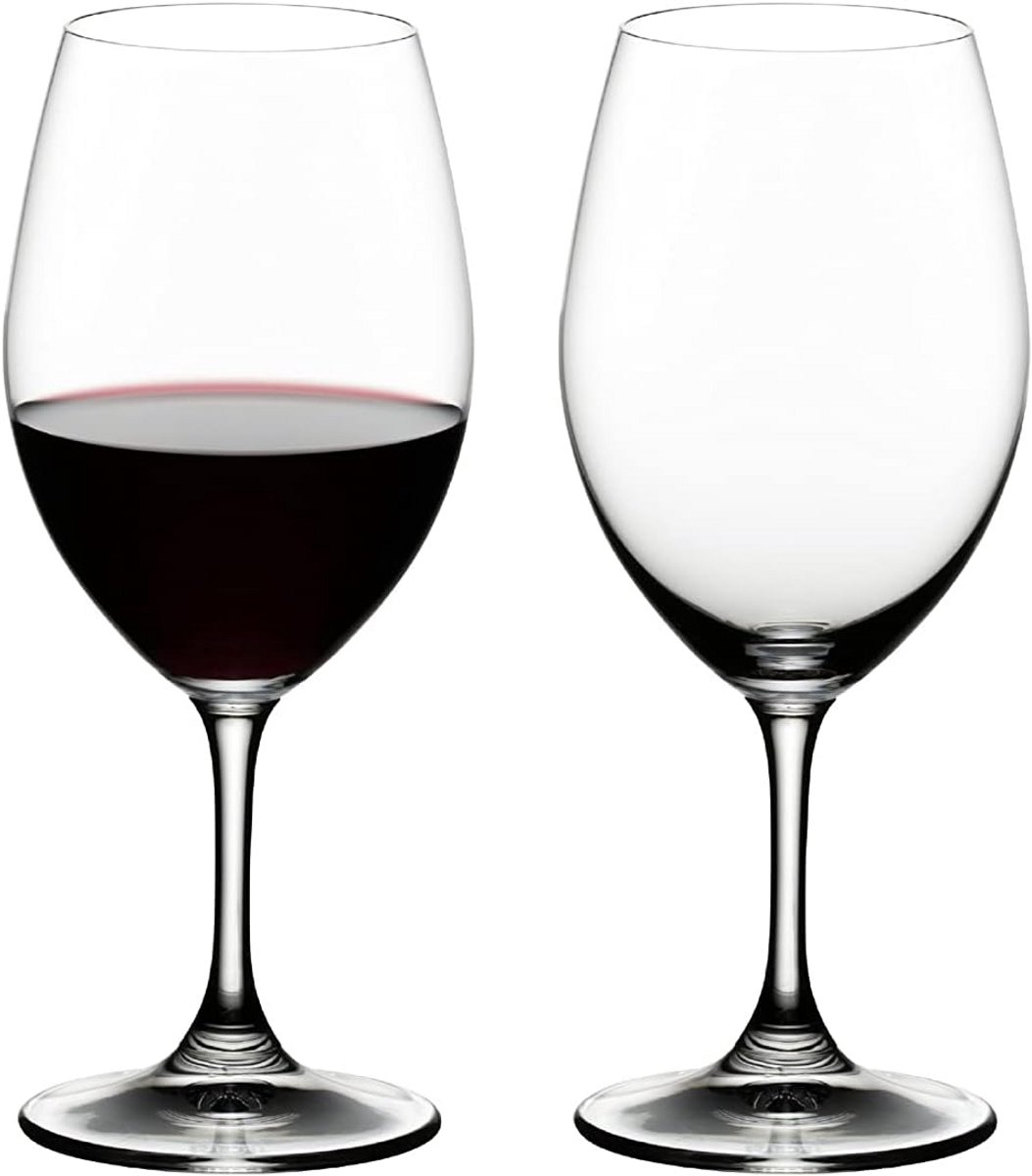 Set van 2 Rode Wijnglazen - Klassieke Kristallen Kwaliteit