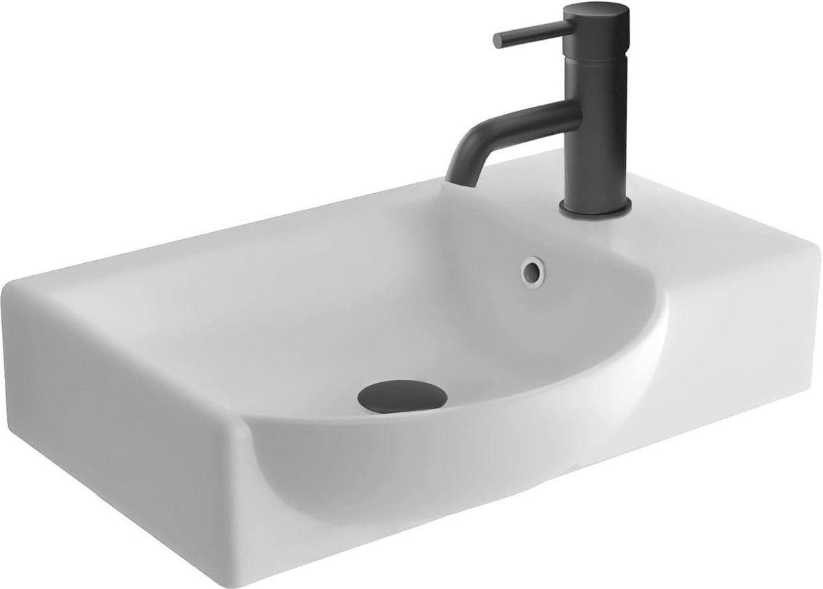 Kleine Keramische Wastafel voor Gastentoilet en Badkamer - Rond of Vierkant