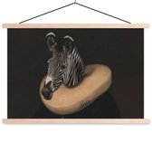 Porte-affiche avec affiche - Affiche scolaire - Peinture - Zebra - Maîtres anciens - 120x80 cm - Lattes vierges