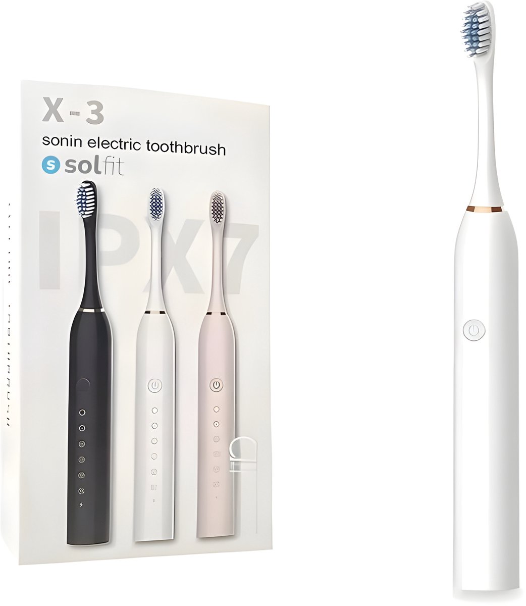 Bodybite - Sonische Elektrische Tandenborstel - 42000 Bewegingen 6 Modi IPX7 Waterdicht - Wit - BELISMILE