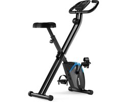 ZIPRO Future X - Opvouwbare Hometrainer - Magnetische Fiets - Vliegwiel 4,5KG - Hartslagsensoren - Gemakkelijk te transporteren - Antislippedalen - Flessenhouder - Homegym - Stabiele structuur - Max. gebruikersgewicht 110 kg - Zwart en Blauw