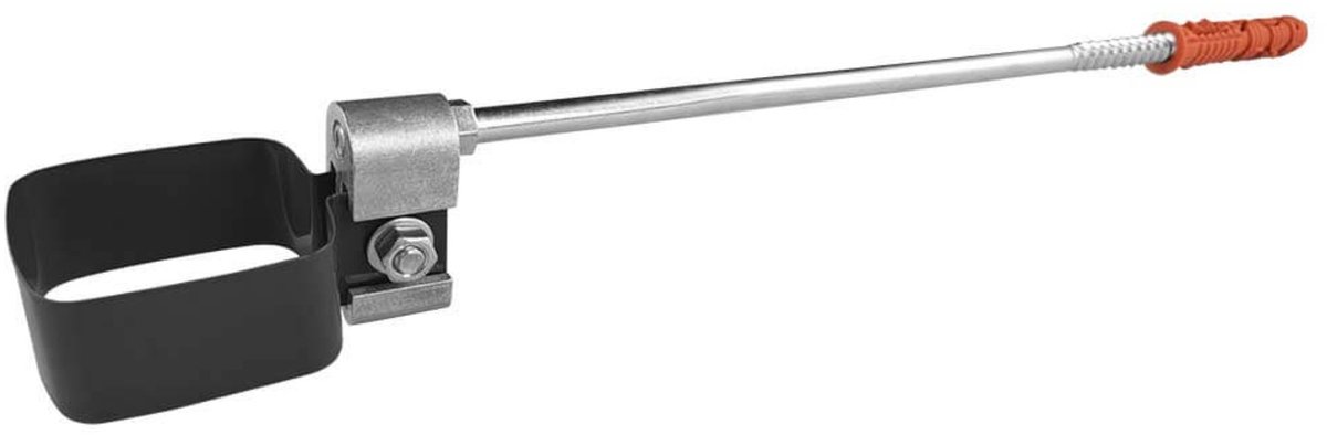 Renoplast® RK65 aluminium klem voor regenpijp, 25cm, 45x45mm Grafiet, dakgoot regengoot dakafvoer plaatmetaal profielen, tuinhuis carport terras balkon insteekgoot, dakgoot voor corrosiebescherming